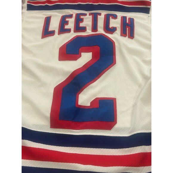 Vintage 1990's CCM Maska New York Rangers Brian Leetch #2 NHL Jersey Men's Small - Picture 5 of 9
